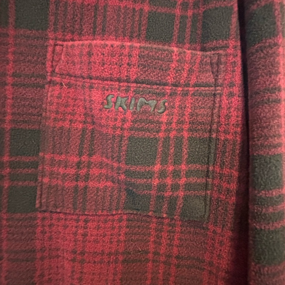 SKIMS Red and Black Plaid Men's Pajama Set - Picture 4 of 6